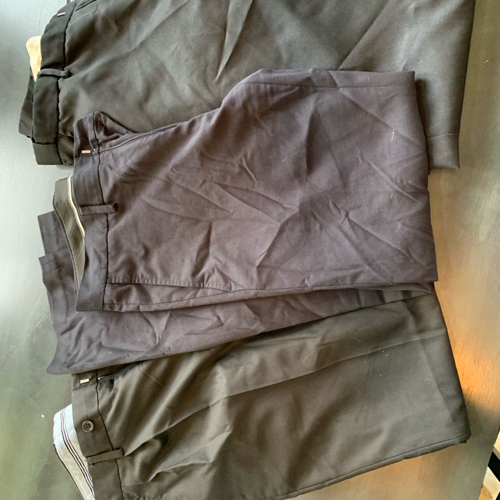 Three pairs of men’s dress pants